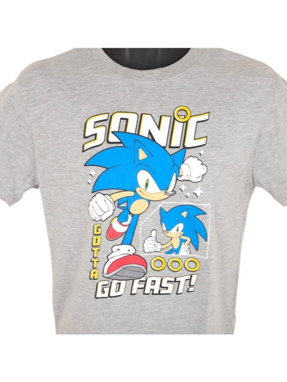 Sonic The Hedgehog T Shirt Mens Size Medium Gray Sega Video Game Gotta Go Fast